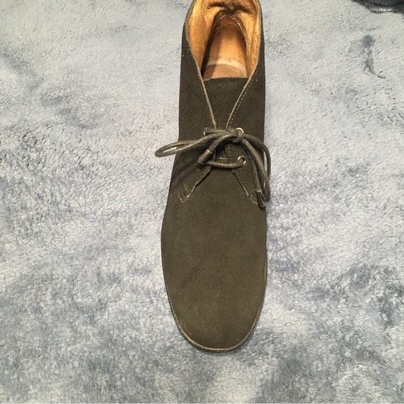 EUC Donald J. Pliner Lowe Black Suede Wedge Heels - Picture 4 of 7